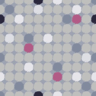 Daireler ile sorunsuz dekoratif vektör arka plan. Yazdırın. Kumaş tasarımı, duvar kağıdı. 