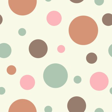 Daireler ile sorunsuz dekoratif vektör arka plan. Yazdırın. Kumaş tasarımı, duvar kağıdı. 