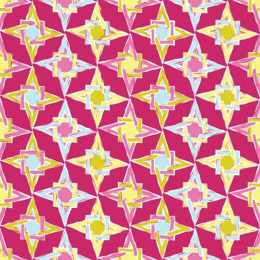 Soyut şekilleri ile sorunsuz dekoratif vektör arka plan. Yazdırın. Kumaş tasarımı, duvar kağıdı.