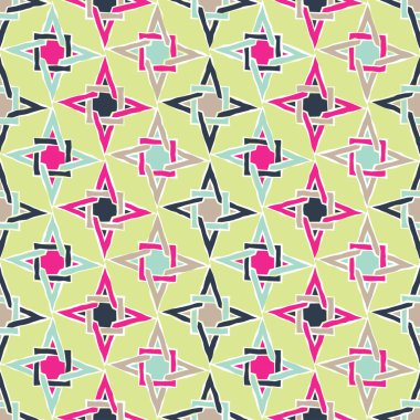 Soyut şekilleri ile sorunsuz dekoratif vektör arka plan. Yazdırın. Kumaş tasarımı, duvar kağıdı.