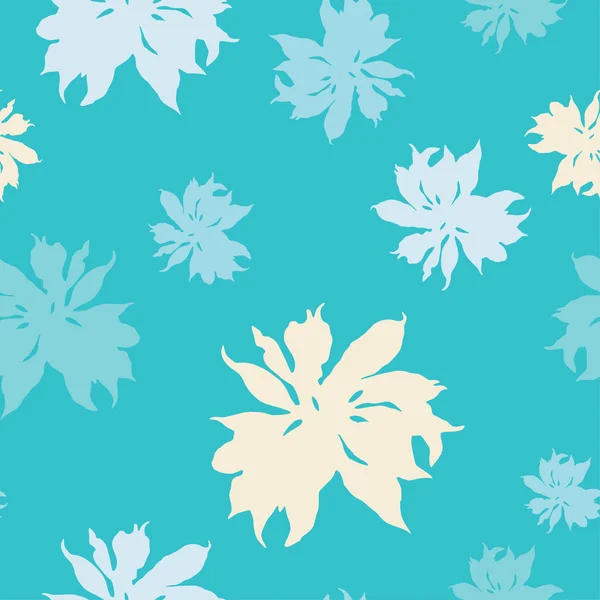 Fond vectoriel sans couture avec des fleurs décoratives. Une empreinte. Conception de tissu, papier peint . — Image vectorielle