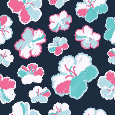 Sorunsuz vektör arka plan dekoratif çiçeklerle. Yazdırın. Kumaş tasarımı, duvar kağıdı.