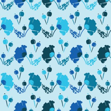 Sorunsuz vektör arka plan dekoratif çiçeklerle. Yazdırın. Kumaş tasarımı, duvar kağıdı.