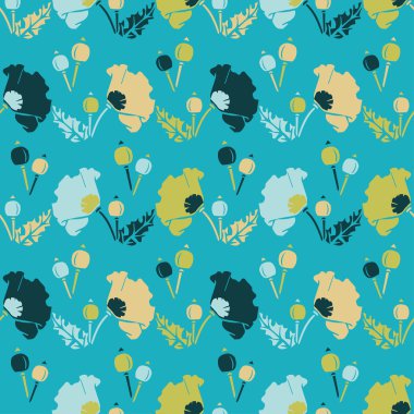 Sorunsuz vektör arka plan dekoratif çiçeklerle. Yazdırın. Kumaş tasarımı, duvar kağıdı.