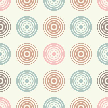 Daireler ile sorunsuz dekoratif vektör arka plan. Yazdırın. Kumaş tasarımı, duvar kağıdı.