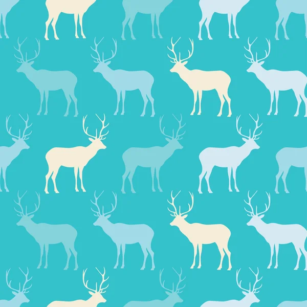 Seamless decorative vector background with deer. Print. Cloth design, wallpaper. — Stock Vector