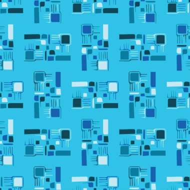 Soyut şekilleri ile sorunsuz dekoratif vektör arka plan. Yazdırın. Kumaş tasarımı, duvar kağıdı.