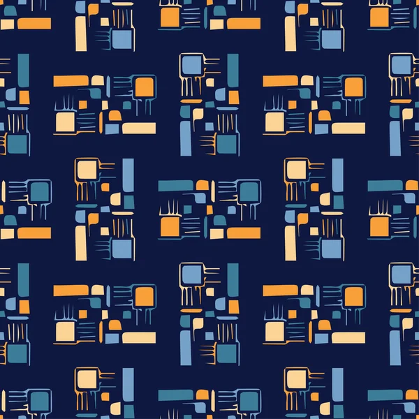 Soyut şekilleri ile sorunsuz dekoratif vektör arka plan. Yazdırın. Kumaş tasarımı, duvar kağıdı.