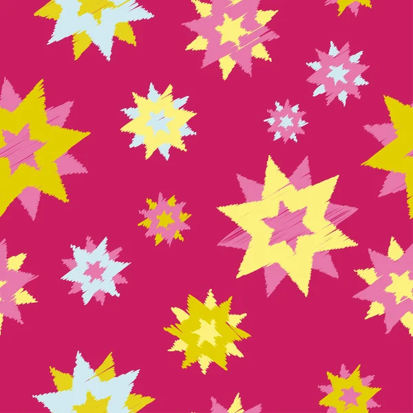 Fondo vectorial decorativo sin costuras con estrellas. Impresión. Diseño de tela, papel pintado . — Vector de stock