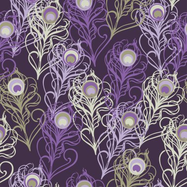 Tavus kuşu tüyleri ile etnik boho dikişsiz desen. Yazdırma. Arka planı tekrarlıyorum. Kumaş tasarımı, duvar kağıdı.