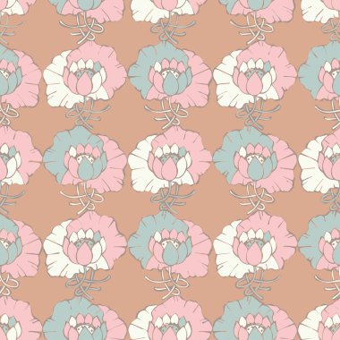 Etnik boho dekoratif çiçek ile seamless modeli. Yazdırın. Kumaş tasarımı, duvar kağıdı.