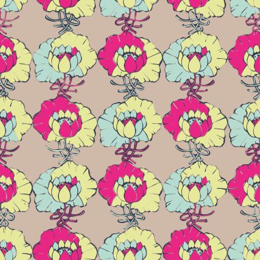 Etnik boho dekoratif çiçek ile seamless modeli. Yazdırın. Kumaş tasarımı, duvar kağıdı.