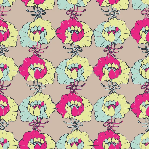 Etnik boho dekoratif çiçek ile seamless modeli. Yazdırın. Kumaş tasarımı, duvar kağıdı.