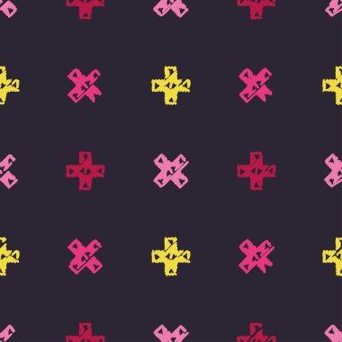 Etnik boho kusursuz desen. Yazdır. arka plan tekrarlanıyor. Kumaş tasarımı, duvar kağıdı.