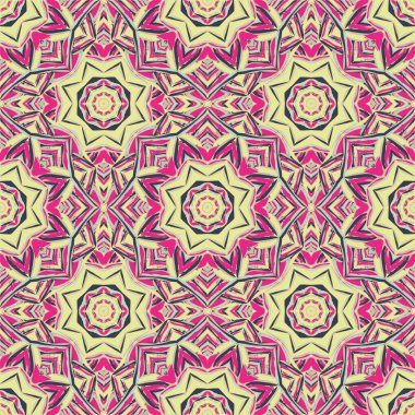 Etnik boho kusursuz desen. Yazdır. arka plan tekrarlanıyor. Kumaş tasarımı, duvar kağıdı.