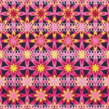 Etnik boho dekoratif çiçek ile seamless modeli. Yazdırın. Kumaş tasarımı, duvar kağıdı.