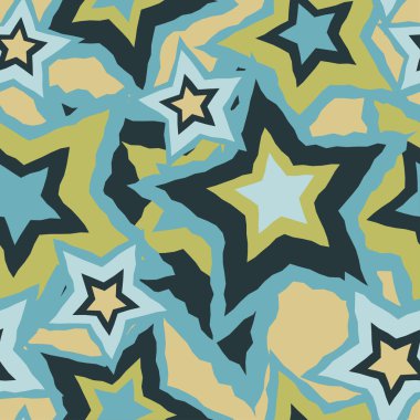 Etnik boho yıldız ile seamless modeli. Yazdırın. Yinelenen arka plan. Kumaş tasarımı, duvar kağıdı.