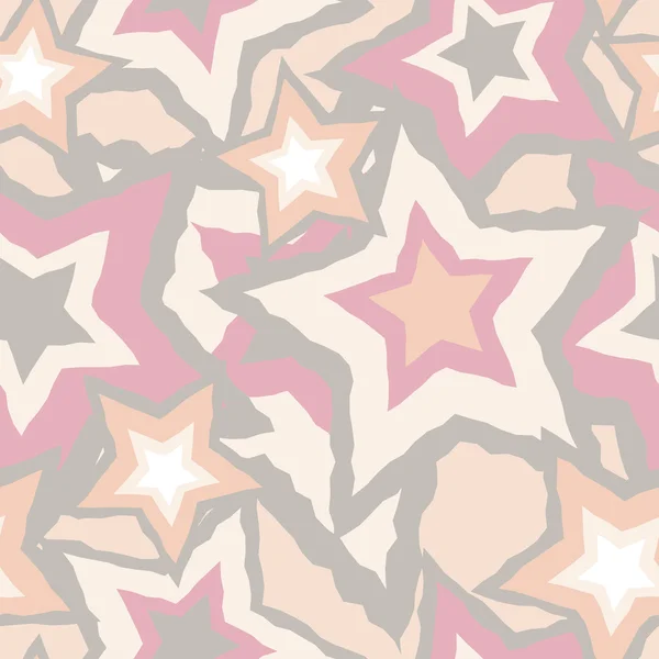 Ethnic boho seamless pattern with stars. Print. Repeating background. Cloth design, wallpaper. — Stock Vector