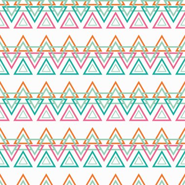 Geometrik şekiller ile etnik boho dikişsiz desen. Yazdırma. Arka planı tekrarlıyorum. Kumaş tasarımı, duvar kağıdı.
