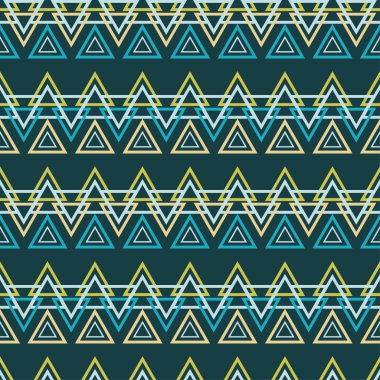 Geometrik şekiller ile etnik boho dikişsiz desen. Yazdırma. Arka planı tekrarlıyorum. Kumaş tasarımı, duvar kağıdı.