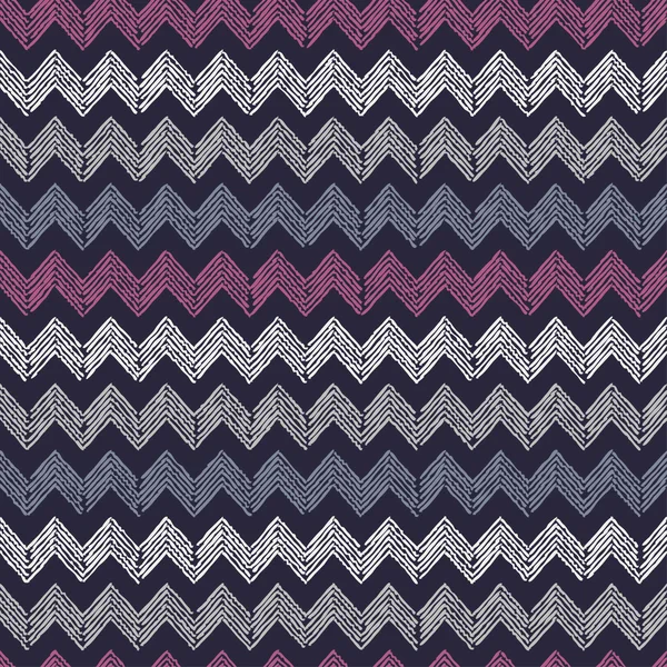 Ethnic boho seamless pattern with zigzag. Print. Repeating background. Cloth design, wallpaper. — Stock Vector