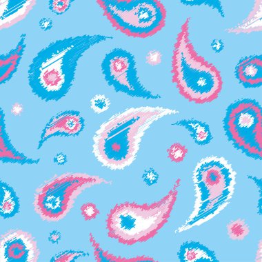 Etnik boho Paisley ve lekeli ile seamless modeli. Yazdırın. Yinelenen arka plan. Kumaş tasarımı, duvar kağıdı.