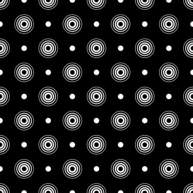 Sorunsuz vektör dekoratif arka plan daire ve lekeli. Yazdırın. Kumaş tasarımı, duvar kağıdı.