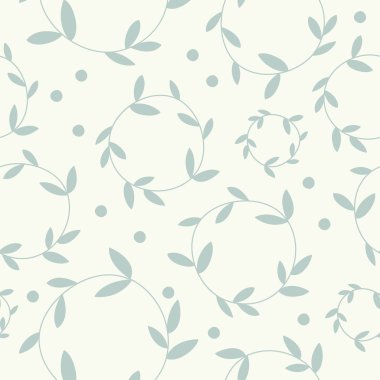 Dekoratif branche ve yaprakları ile sorunsuz vektör arka plan. Yazdırın. Kumaş tasarımı, duvar kağıdı.