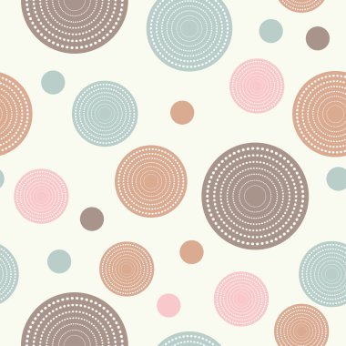 Sorunsuz vektör dekoratif arka plan daire ve lekeli. Yazdırın. Kumaş tasarımı, duvar kağıdı.