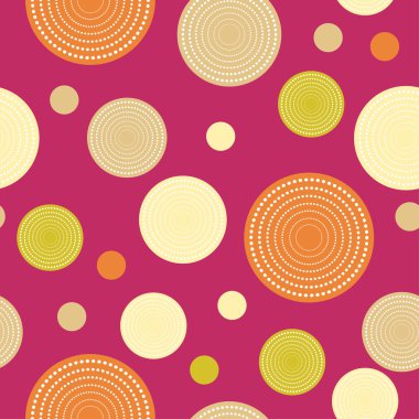 Sorunsuz vektör dekoratif arka plan daire ve lekeli. Yazdırın. Kumaş tasarımı, duvar kağıdı.