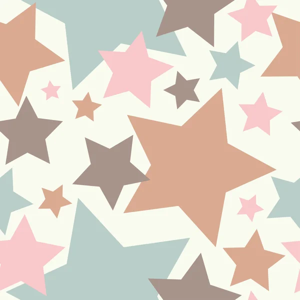 Seamless vector background with decorative stars. Print. Cloth design, wallpaper. — Stock Vector