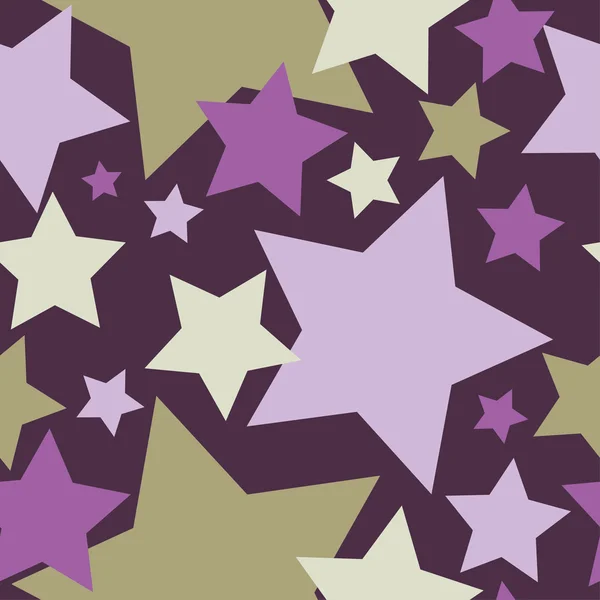 Fundo vetorial sem costura com estrelas decorativas. Imprimir. Design de pano, papel de parede . — Vetor de Stock