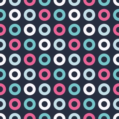 Sorunsuz vektör dekoratif arka plan dekoratif halkalar ile. Yazdırın. Kumaş tasarımı, duvar kağıdı.