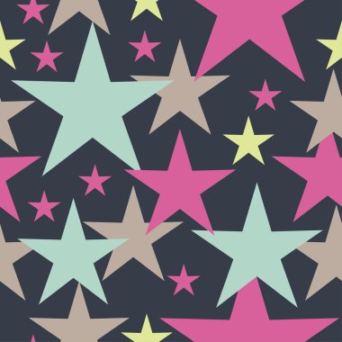 Sorunsuz vektör arka plan dekoratif yıldız ile. Yazdırın. Kumaş tasarımı, duvar kağıdı.