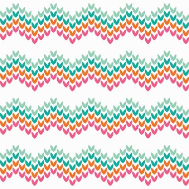 Zikzak ile dikişsiz vektör örme arka plan. Arka planı tekrarlıyorum. Kumaş tasarımı, duvar kağıdı.