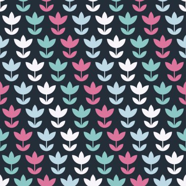 Dekoratif çiçeklerle sorunsuz vektör desen. Yazdırın. Kumaş tasarımı, duvar kağıdı.