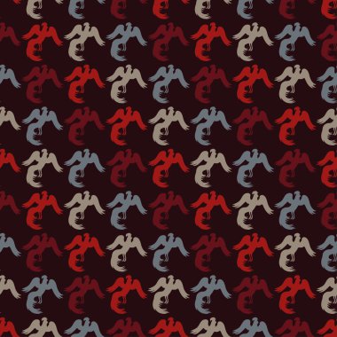 Sorunsuz vektör arka plan dekoratif Horozları ile. Yazdırın. Kumaş tasarımı, duvar kağıdı.