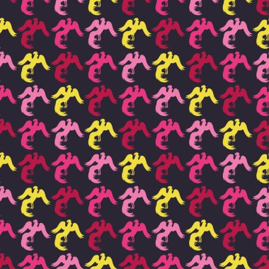 Sorunsuz vektör arka plan dekoratif Horozları ile. Yazdırın. Kumaş tasarımı, duvar kağıdı.