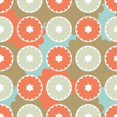 Etnik boho dekoratif çiçek ve bulutlar ile seamless modeli. Yazdırın. Kumaş tasarımı, duvar kağıdı.