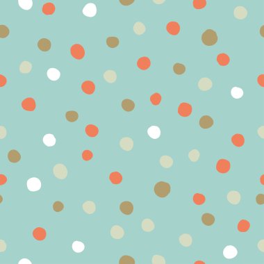 Sorunsuz vektör dekoratif arka plan ile polka noktaları. Yazdırın. Kumaş tasarımı, duvar kağıdı.
