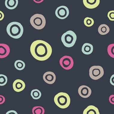 Sorunsuz vektör dekoratif arka plan daire ve lekeli. Yazdırın. Kumaş tasarımı, duvar kağıdı.