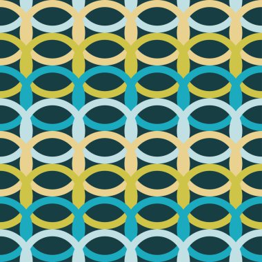 Halkalar ile dikişsiz vektör dekoratif arka plan. Yazdırma. Kumaş tasarımı, duvar kağıdı.