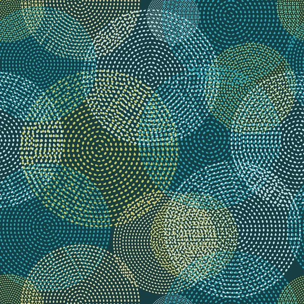 Seamless vector background with decorative dotted circles. Print. Cloth design, wallpaper. — Stock Vector