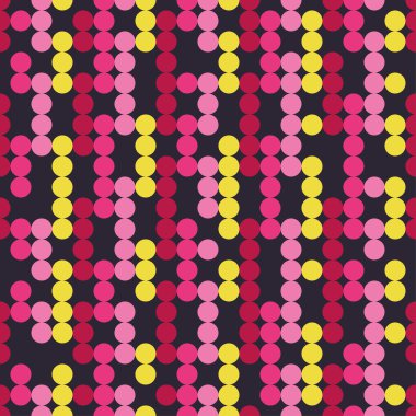 Sorunsuz vektör dekoratif arka plan daire ve lekeli. Yazdırın. Kumaş tasarımı, duvar kağıdı.