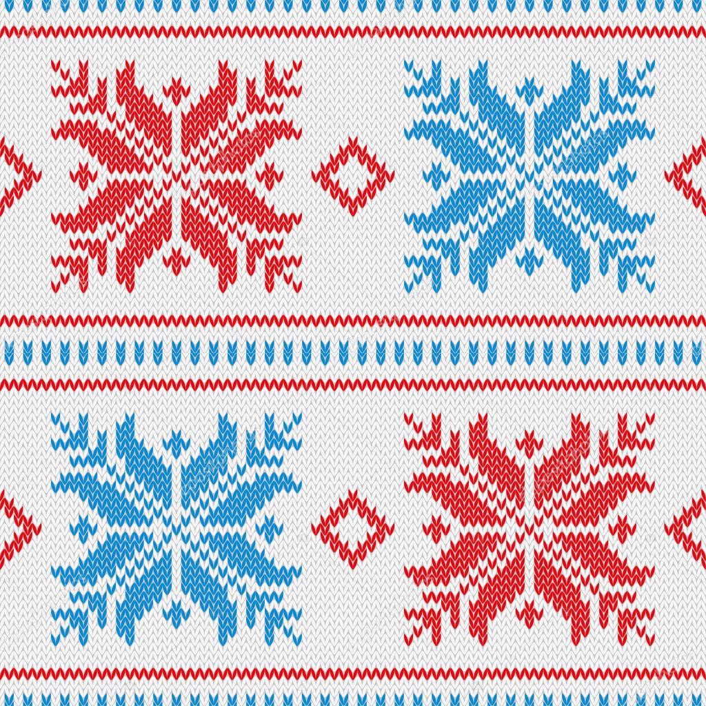 Seamless vector background with Norwegian snowflakes. Print. Cloth design, wallpaper.