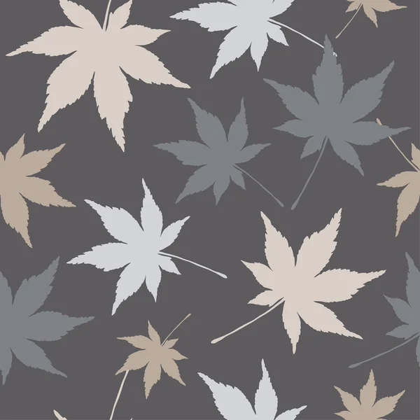 Nahtloser Vektorhintergrund mit dekorativen Blättern. Druck. Stoffdesign, Tapete. — Stockvektor