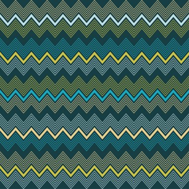 Zikzak ile etnik boho dikişsiz desen. Yazdırma. Kumaş tasarımı, duvar kağıdı.