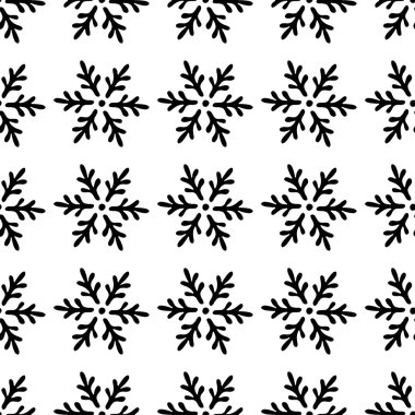 Dekoratif Noel sorunsuz arka plan ile kar taneleri. Yazdırın. Yinelenen arka plan. Kumaş tasarımı, duvar kağıdı.