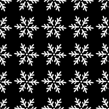 Dekoratif Noel sorunsuz arka plan ile kar taneleri. Yazdırın. Yinelenen arka plan. Kumaş tasarımı, duvar kağıdı.