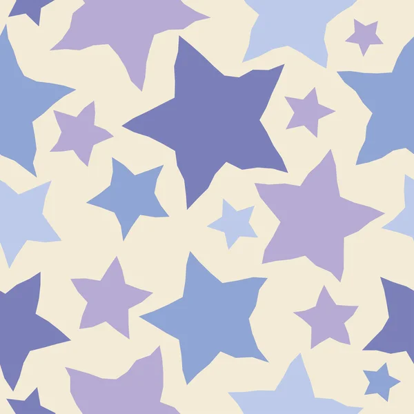 Fondo de vector sin costuras con estrellas decorativas. Impresión. Diseño de tela, papel pintado . — Vector de stock